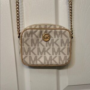 Michael Kors Monogram Vanilla Color Crossbody Bag